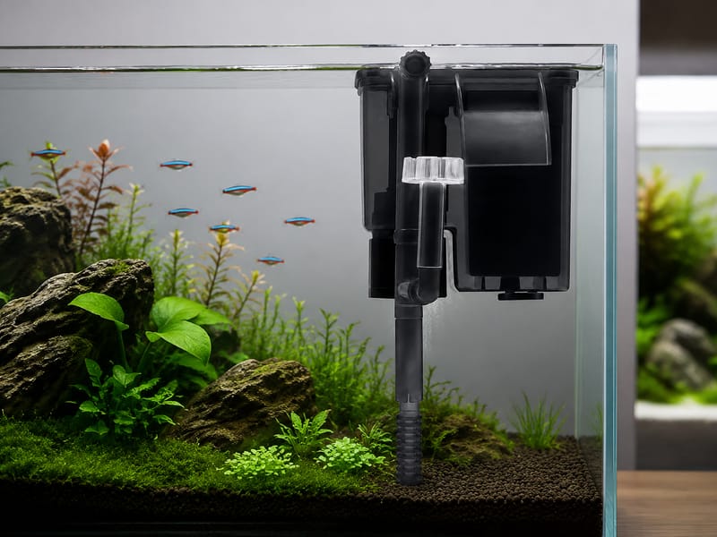 Senarai Semak Ujian Sampel Peralatan Akuarium Import — supporting aquarium detail
