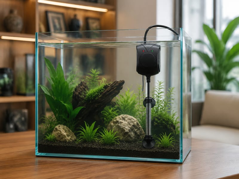 Panduan Borong Pemanas Akuarium Digital Kompak — practical setup example