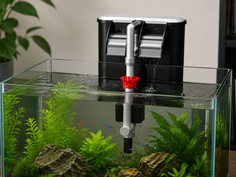 Penapis HOB Borong: Panduan Banding Model untuk Pembeli — supporting aquarium detail