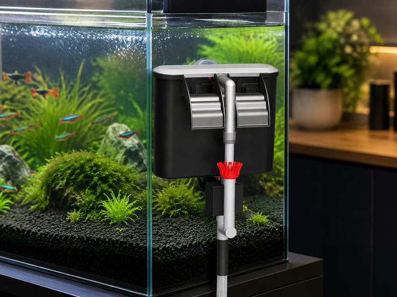 Pembekal Aksesori Akuarium Private Label untuk Pembeli — supporting aquarium detail