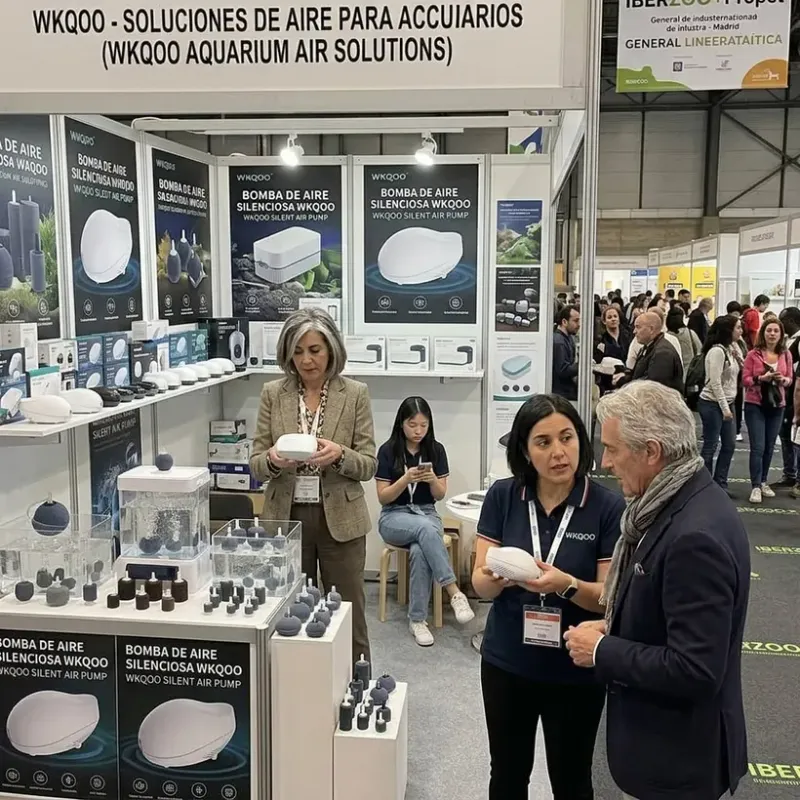 Gerai pameran produk akuarium WKAQOO di IBERZOO\u0026PROPET Feb 2024, Madrid untuk pendekatan kepada pengedar global dan pembeli OEM
