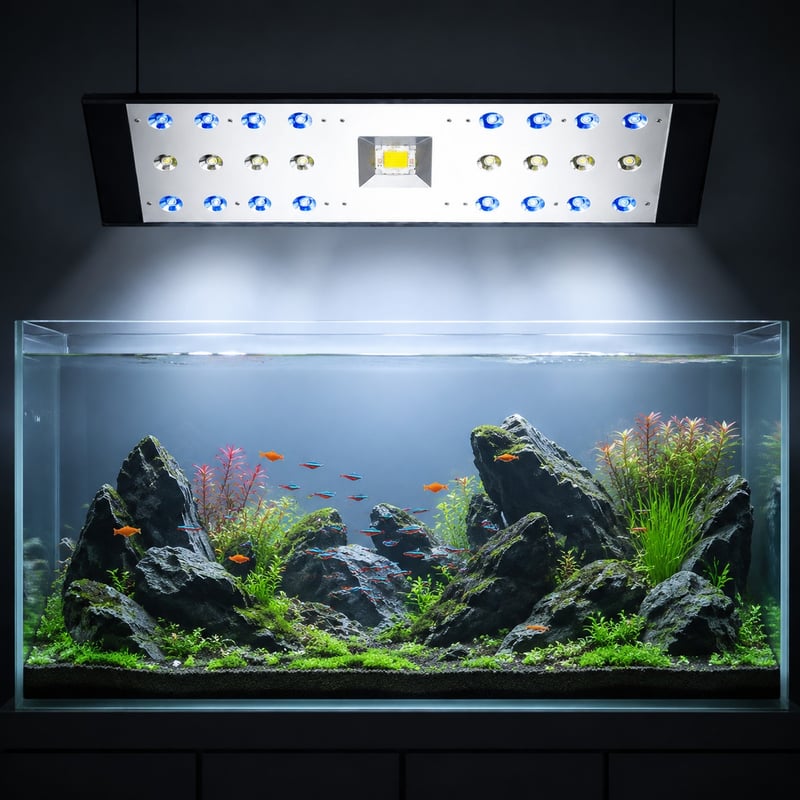 Imej prestasi Lampu LED Akuarium WK005 model WK005 untuk pengedar peralatan akuarium dan pasukan perolehan