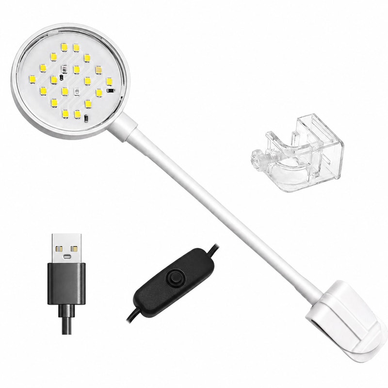 Lampu Akuarium Klip 6500K WK008 untuk pembelian peralatan akuarium secara borong, bekalan OEM dan pengedar