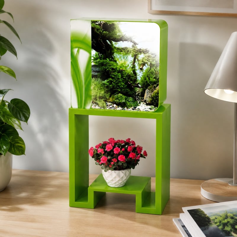 Imej fungsi model WK010 Tangki Ikan Akuarium Akrilik Serba Lengkap WK010 dengan LED RGB untuk pengedar tangki akuarium dan pasukan sumber bekalan