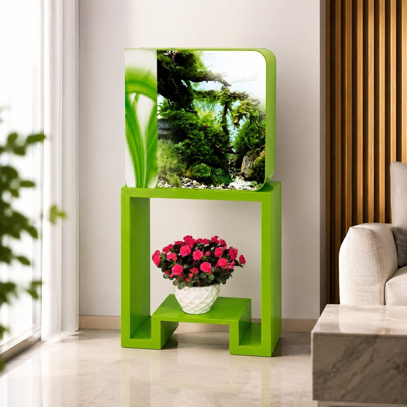 Imej kelebihan model WK010 Tangki Ikan Akuarium Akrilik Serba Lengkap WK010 dengan LED RGB untuk pengedar tangki akuarium dan pasukan sumber bekalan
