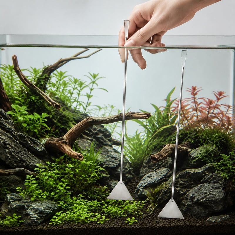 Imej fungsi Set Alat Aquascaping WK037 model WK037 untuk pengedar peralatan akuarium dan pasukan penyumberan