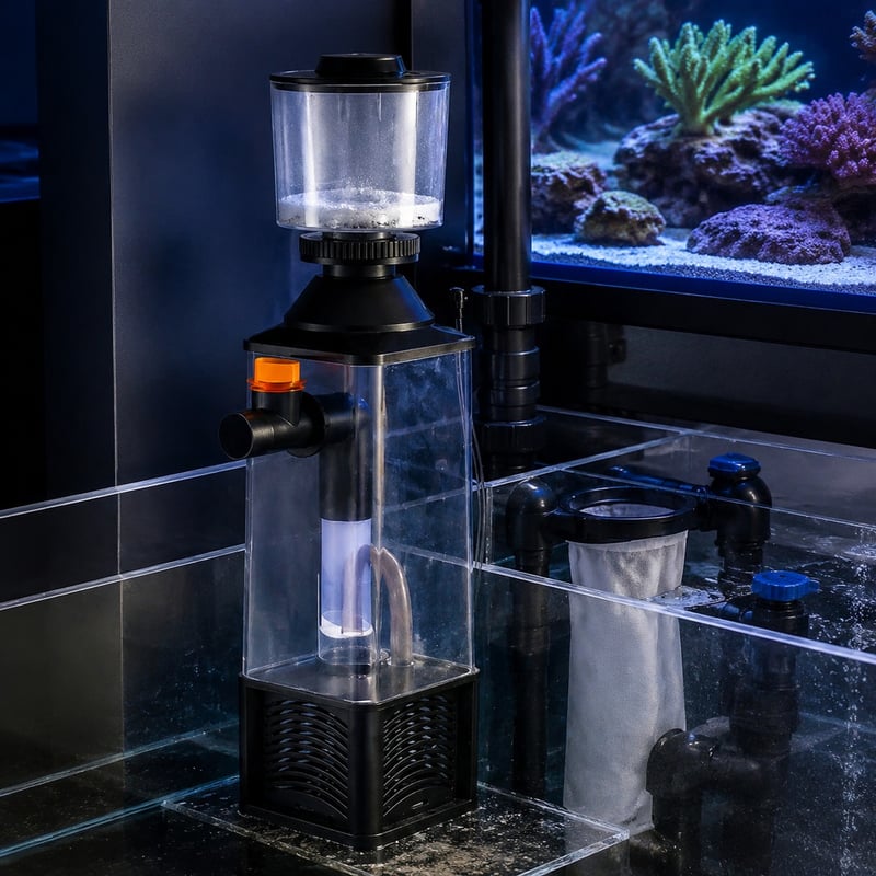 Imej fungsi Skimmer Protein Akuarium WK048 model WK048 untuk pengedar peralatan akuarium dan pasukan sumber