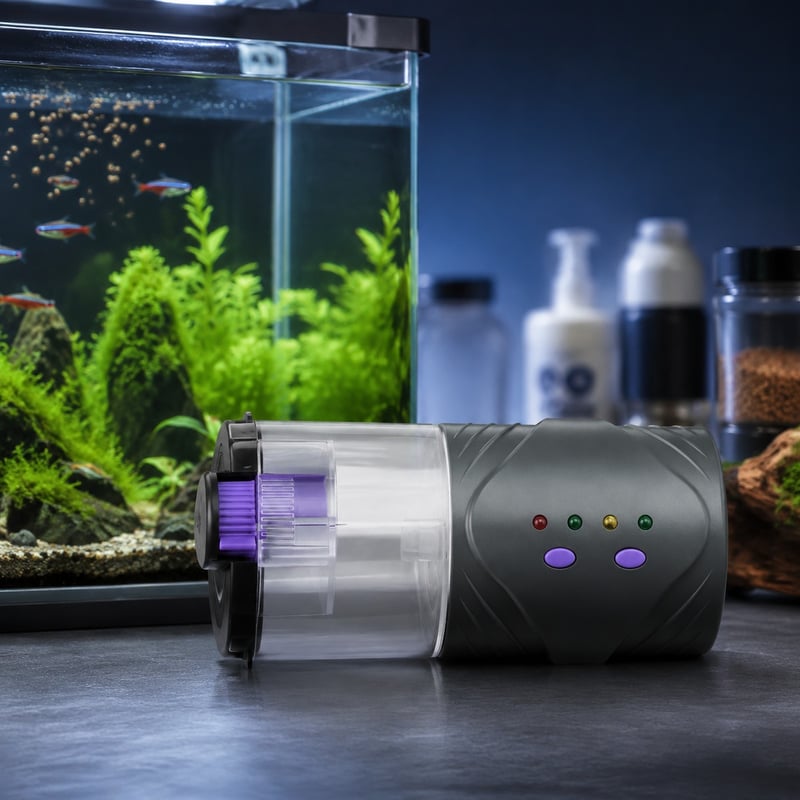 Imej perincian 2 Pengumpan Ikan Akuarium Automatik WK060 model WK060 untuk pembeli borong dan OEM peralatan akuarium