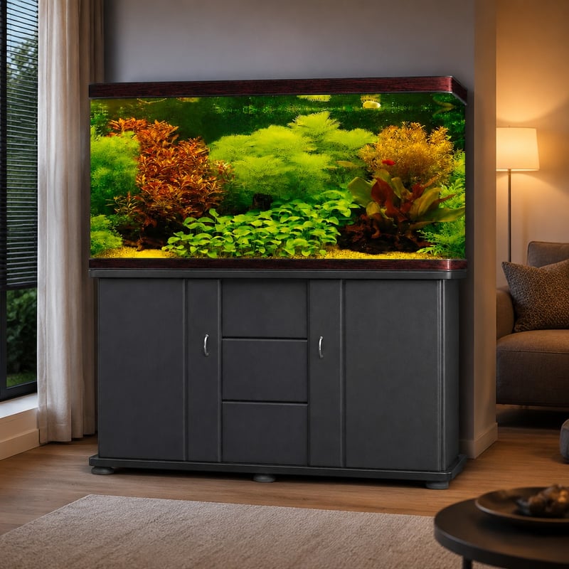 Imej perincian 3 WK068 Hb Glass Aquarium Fish Tank with Cabinet model WK068 untuk pembeli borong dan OEM tangki akuarium