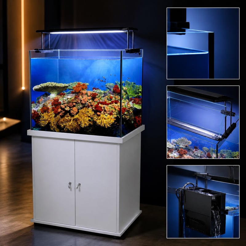 Set Tangki Akuarium WK102 dengan Lampu LED Klip Ultra Nipis imej prestasi model WK102 untuk pengedar tangki akuarium dan pasukan sumber