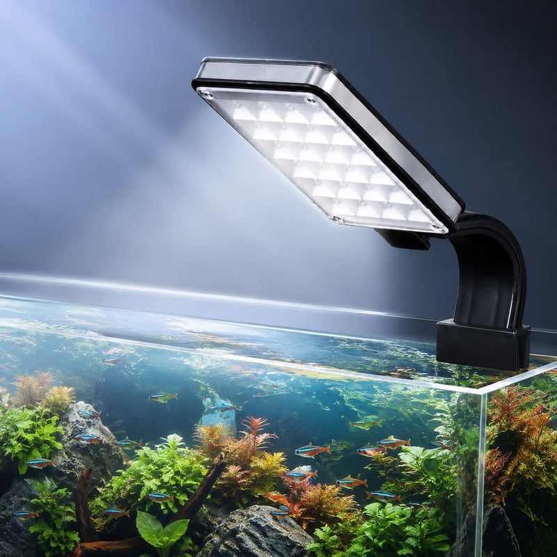 Imej terperinci 4 lampu LED akuarium model WK104 untuk pembeli borong peralatan akuarium dan OEM