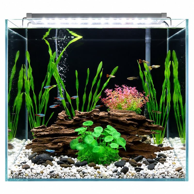 Imej kelebihan Tumbuhan Akuarium Tiruan WK105 untuk Tangki Ikan model WK105 bagi pengedar hiasan Aquascaping akuarium dan pasukan perolehan
