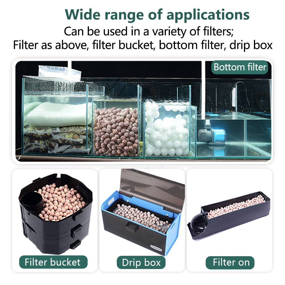 Imej terperinci 6 model WK115 Quartz Bio Media Balls untuk pembeli sokongan Penapisan akuarium secara borong dan OEM