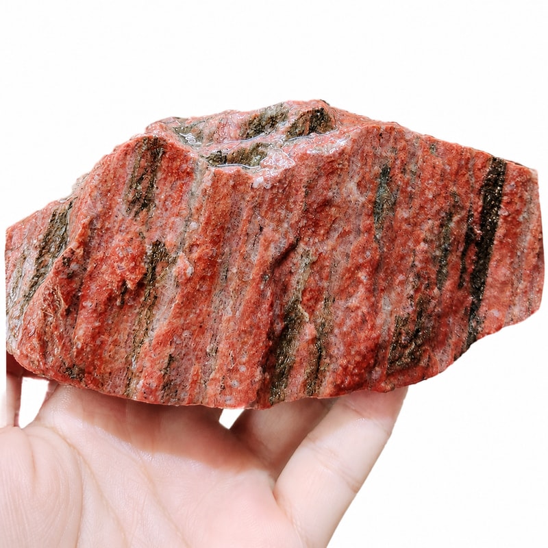 WK118 Batu Aquascaping Lajur Merah untuk akuarium, bekalan borong hiasan aquascaping, OEM dan pengedar
