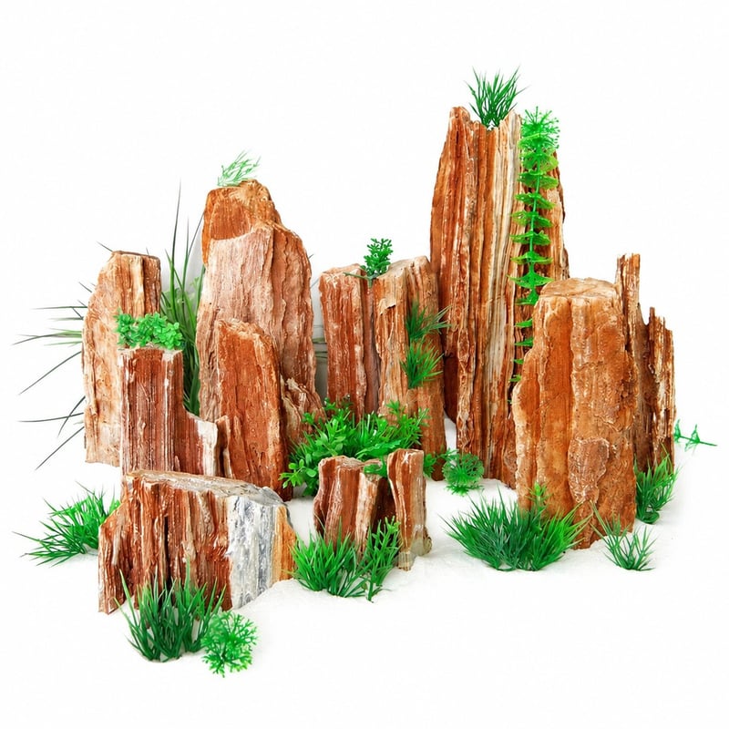 Imej terperinci 3 WK120 River Scape Stone Aquascaping Decor model WK120 untuk pembeli borong dan OEM hiasan Aquascaping akuarium